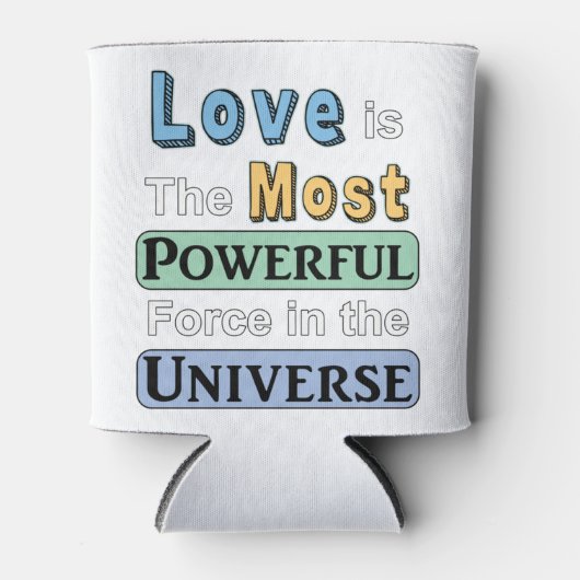 Liefde is krachtig blikjeskoeler (Voorkant)