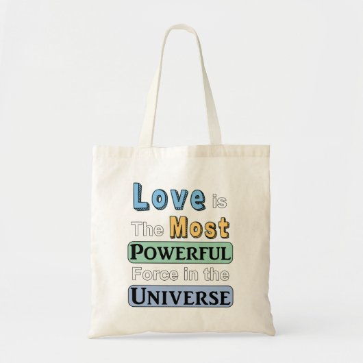 Liefde is krachtig tote bag (Voorkant)
