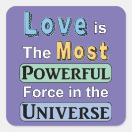 Liefde is krachtig vierkante sticker
