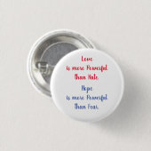 Liefde is krachtiger Button (Voorkant /achterkant)
