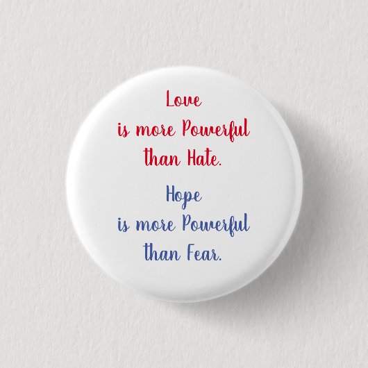 Liefde is krachtiger Button (Voorkant)