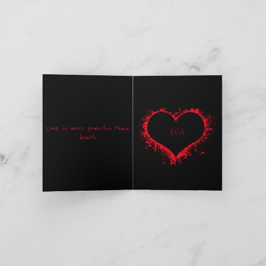 Liefde is krachtiger dan de dood feestdagen kaart (Binnen)