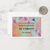 Liefde is kunst Kaart Notitiekaartje (Voorkant / Achterkant in situ)