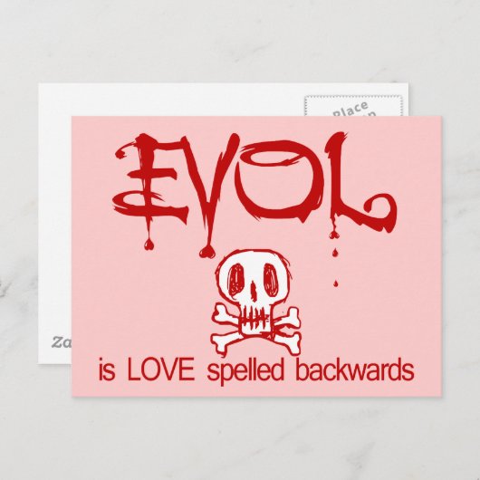Liefde is kwaad briefkaart (Voorkant / Achterkant)