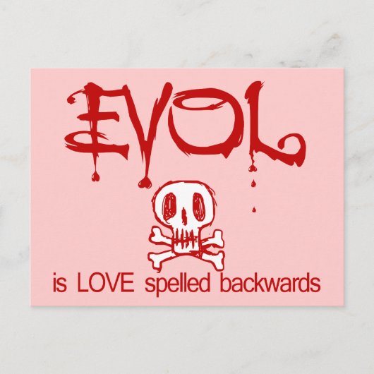 Liefde is kwaad briefkaart (Voorkant)