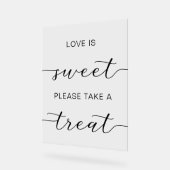 Liefde is lekker alsjeblieft een Treat nemen Acryl Bord (Hoek)