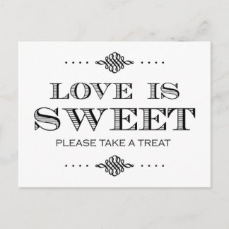 Liefde is lekker alsjeblieft een Treat nemen Briefkaart