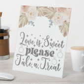 Liefde is leuk, neem een seatbruiloft. reclamebord met voetstuk (Insitu)