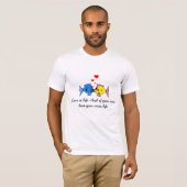 "Liefde is leven" Kissende Fish T-shirt (Voorkant volledig)
