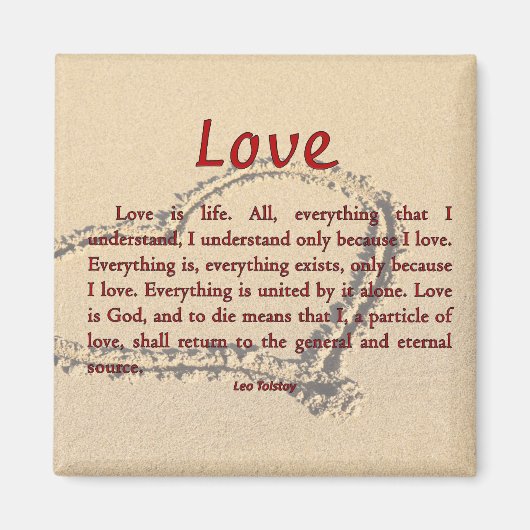 Liefde is leven magneet (Voorkant)