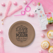 Liefde is lief, alsjeblieft een Treat. Papieren Bo Papieren Bordje (Feest)