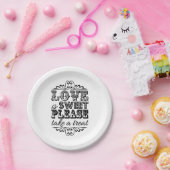 Liefde is lief, alsjeblieft een Treat. Papieren Bo Papieren Bordje (Feest)