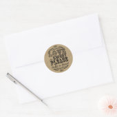 Liefde is lief, alsjeblieft een Treat. Wedding Fav Ronde Sticker (Envelop)