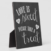 Liefde is lief, alsjeblieft, neem een Treat Weddin Fotoplaat (Zijkant)