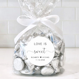 Liefde is lief bruiloft dank je ronde sticker