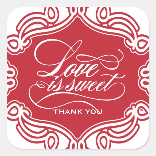 Liefde is lief bruiloft gunst Stickers (Voorkant)