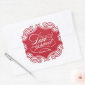 Liefde is lief bruiloft gunst Stickers (Envelop)