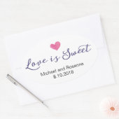 Liefde is lief bruiloft gunst Stickers (Envelop)