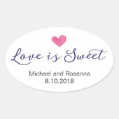 Liefde is lief bruiloft gunst Stickers (Voorkant)