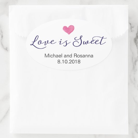 Liefde is lief bruiloft gunst Stickers (Tas)