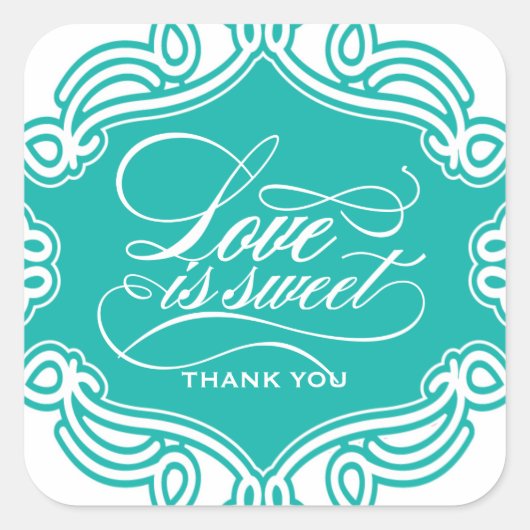 Liefde is lief bruiloft gunst Stickers (Voorkant)