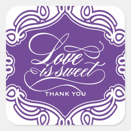 Liefde is lief bruiloft gunst Stickers (Voorkant)