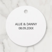 Liefde is lief cadeau Labels, Fuchsia bruiloft Bedankjes Labels (Achterkant)