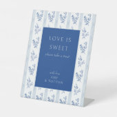 Liefde is Lief Chinoiserie Trouwplezier Tafelteken Reclamebord Met Voetstuk (Voorkant)