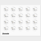 Liefde is Lief Custom Script Wedding Favor Ronde Sticker (Vel)