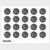 Liefde is Lief Custom Wedding Favor Chalkboard Ronde Sticker (Vel)