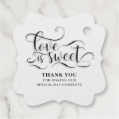 Liefde is Lief Elegant Bruiloft Bedankjes Labels (Achterkant)