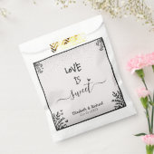 Liefde is lief elegant leuk script bruiloft bedankzakje (Gezegeld)