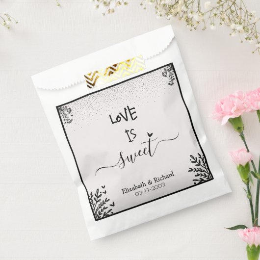 Liefde is lief elegant leuk script bruiloft bedankzakje (Gezegeld)