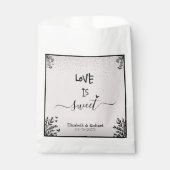 Liefde is lief elegant leuk script bruiloft bedankzakje (Voorkant)