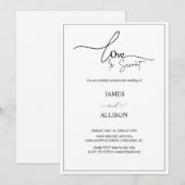 Liefde is lief Elegant Minimalistische Eenvoudige  Kaart (Voorkant / Achterkant)