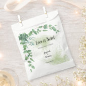 Liefde is Lief Eucalyptus Bruiloft Treat Favor Bag Bedankzakje (Geknipt)