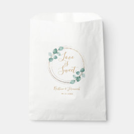 Liefde is Lief Eucalyptus Waterverf Script Bruilof Bedankzakje