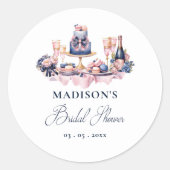 Liefde is lief Gepersonaliseerd Vrijgezellenfeest Ronde Sticker (Voorkant)