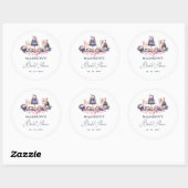 Liefde is lief Gepersonaliseerd Vrijgezellenfeest Ronde Sticker (Vel)