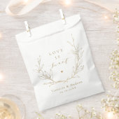 Liefde is lief Gold simpel botanisch bruinhuwelijk Bedankzakje (Geknipt)