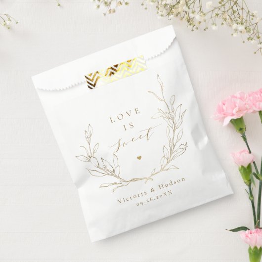 Liefde is lief Gold simpel botanisch bruinhuwelijk Bedankzakje (Gezegeld)