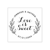 Liefde is lief handgeschreven script & rustieke kr rubberstempel (Afrduk)