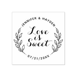 Liefde is lief handgeschreven script & rustieke kr rubberstempel
