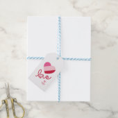 Liefde is lief, harten, bruiloft, douchen, Valenti Cadeaulabel (Met Touw)