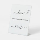 Liefde is lief huwelijkstraktaat reclamebord met voetstuk (Voorkant)