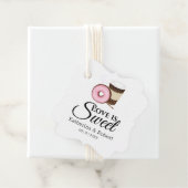 Liefde is lief | Koffie en Donut bruiloft Bedankjes Labels (In situ)