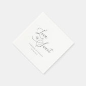 Liefde is lief Modern & Elegant Kalligrafie Bruilo Servet (Hoek)