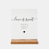 Liefde is lief, neem alsjeblieft een Treffer Acryl Bord (Voorkant)