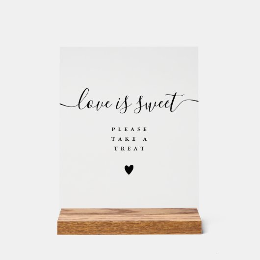 Liefde is lief, neem alsjeblieft een Treffer Acryl Bord (Voorkant)