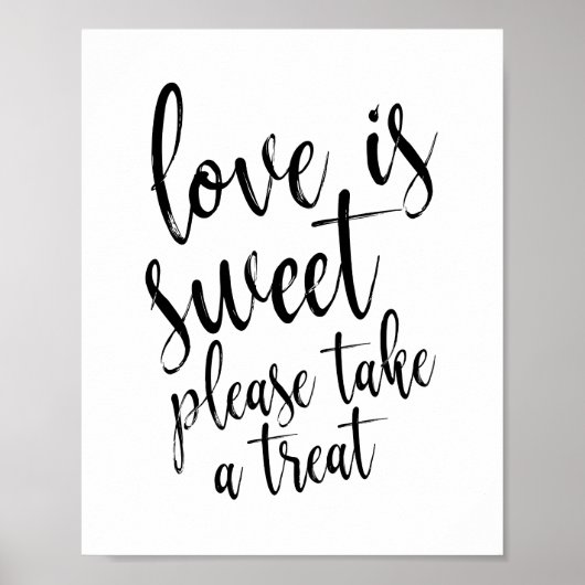 Liefde is lief, neem een mooie Rustic 8x10 Sign Poster (Voorkant)